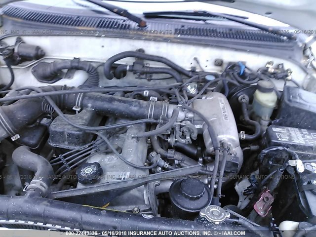 4TAWM72N0TZ170595 - 1996 TOYOTA TACOMA XTRACAB WHITE photo 10