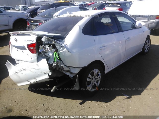 KMHDU4AD3AU991389 - 2010 HYUNDAI ELANTRA BLUE/GLS/SE WHITE photo 4