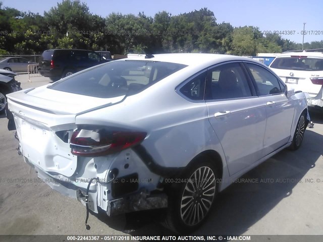 3FA6P0D99JR207007 - 2018 FORD FUSION TITANIUM/PLATINUM WHITE photo 4