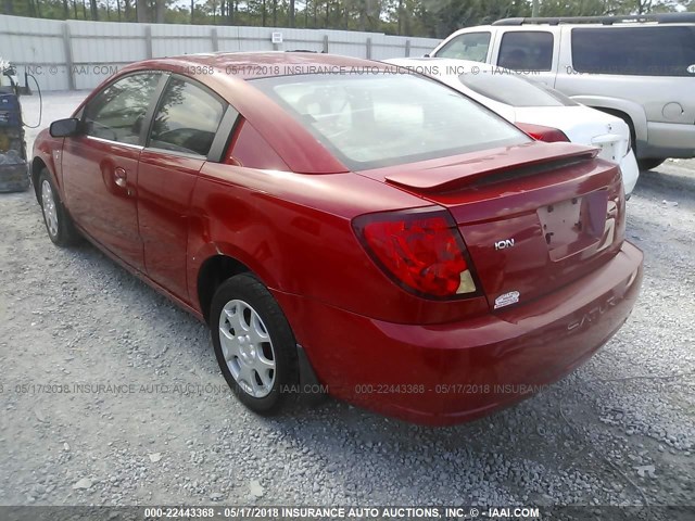 1G8AN12F34Z122666 - 2004 SATURN ION LEVEL 2 RED photo 3