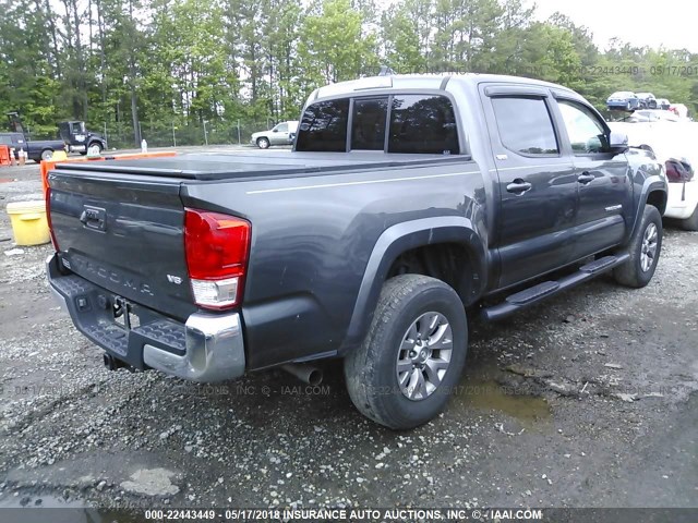 3TMAZ5CN9GM011794 - 2016 TOYOTA TACOMA DBL CAB/SR5/TRD SPORT/OR GRAY photo 4