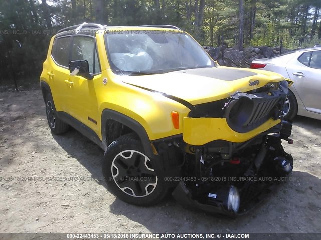 ZACCJBCT0FPB56023 - 2015 JEEP RENEGADE TRAILHAWK YELLOW photo 1