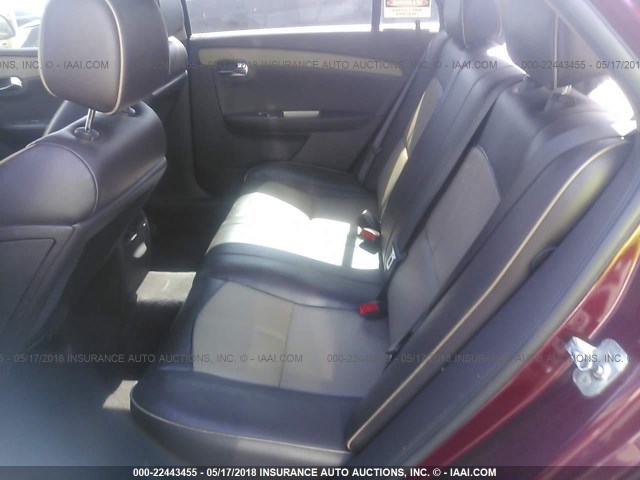 1G1ZK57748F220521 - 2008 CHEVROLET MALIBU LTZ RED photo 8
