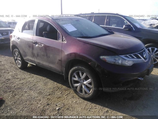 JN8AZ1MW7BW159455 - 2011 NISSAN MURANO S/SL/LE MAROON photo 1