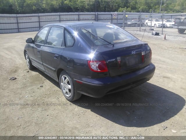 KMHDN56D16U197820 - 2006 HYUNDAI ELANTRA GLS/GT/LIMITED BLUE photo 3