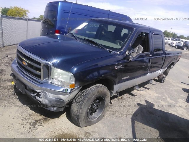 1FTSW31P14EA46160 - 2004 FORD F350 SRW SUPER DUTY BLUE photo 2