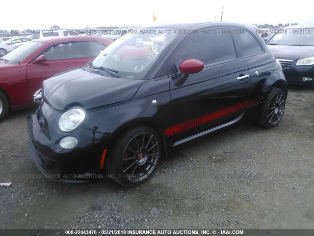 3C3CFFFH3CT360046 - 2012 FIAT 500 ABARTH BLACK photo 2