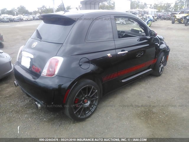 3C3CFFFH3CT360046 - 2012 FIAT 500 ABARTH BLACK photo 4