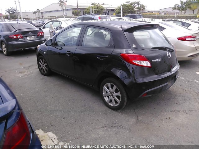 JM1DE1LY5D0161430 - 2013 MAZDA MAZDA2 BLACK photo 3