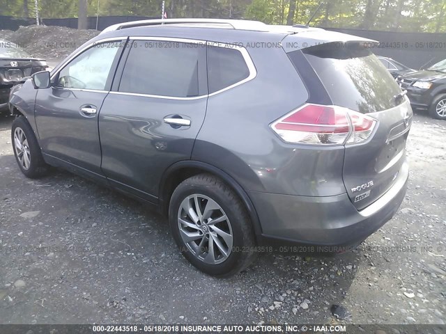 5N1AT2MV8FC765912 - 2015 NISSAN ROGUE S/SL/SV GRAY photo 3