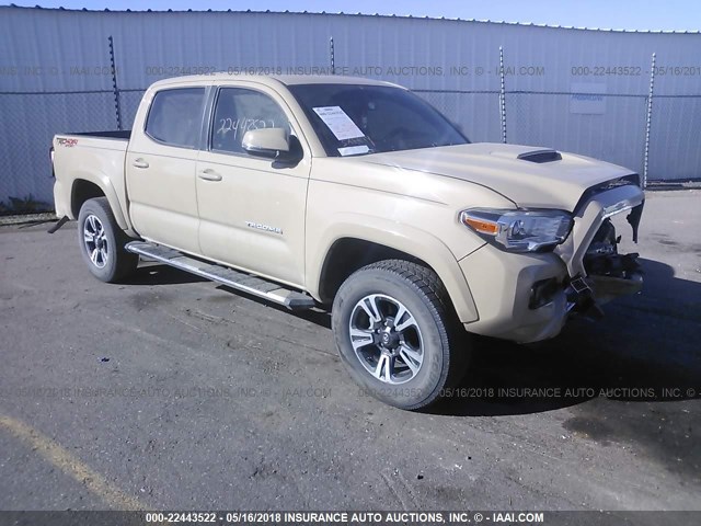 5TFCZ5AN1HX112254 - 2017 TOYOTA TACOMA DBL CAB/SR/TRDSPT/OR/PRO ბეჟი ფოტო 1