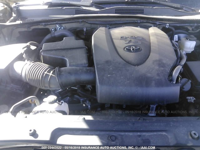 5TFCZ5AN1HX112254 - 2017 TOYOTA TACOMA DBL CAB/SR/TRDSPT/OR/PRO ბეჟი ფოტო 10