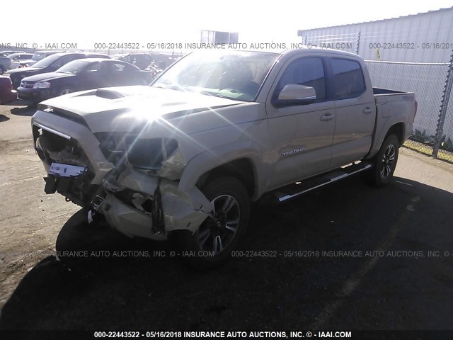 5TFCZ5AN1HX112254 - 2017 TOYOTA TACOMA DBL CAB/SR/TRDSPT/OR/PRO ბეჟი ფოტო 2