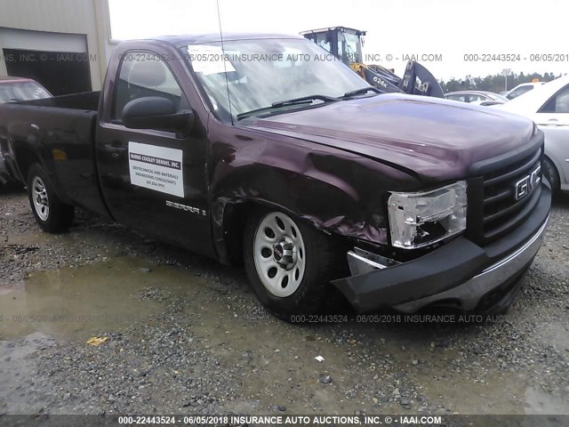 1GTEC14C88E216118 - 2008 GMC SIERRA C1500 MAROON photo 1