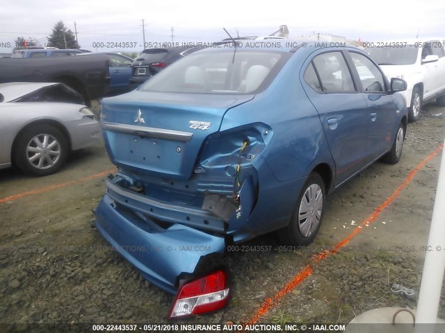 ML32F3FJ3HH000695 - 2017 MITSUBISHI MIRAGE G4 ES ლურჯი ფოტო 4
