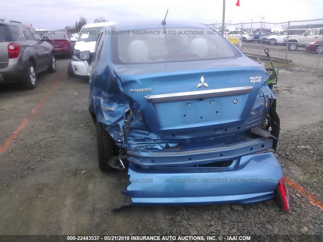 ML32F3FJ3HH000695 - 2017 MITSUBISHI MIRAGE G4 ES ლურჯი ფოტო 6