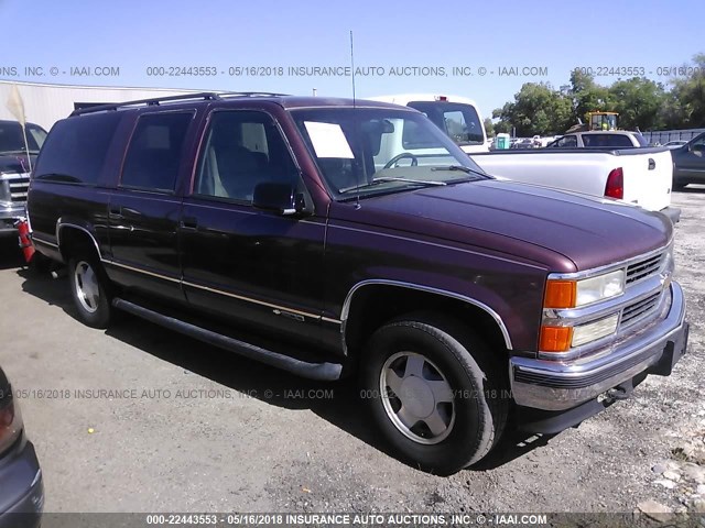 1GNFK16R7TJ347847 - 1996 CHEVROLET SUBURBAN K1500 BURGUNDY photo 1