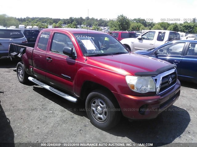 5TETX22N86Z206446 - 2006 TOYOTA TACOMA ACCESS CAB RED photo 1