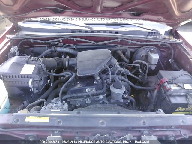5TETX22N86Z206446 - 2006 TOYOTA TACOMA ACCESS CAB Қызыл фото 10
