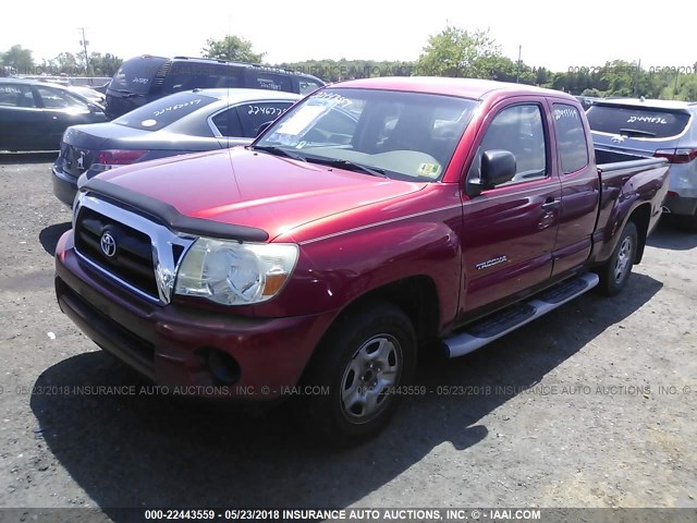 5TETX22N86Z206446 - 2006 TOYOTA TACOMA ACCESS CAB RED photo 2