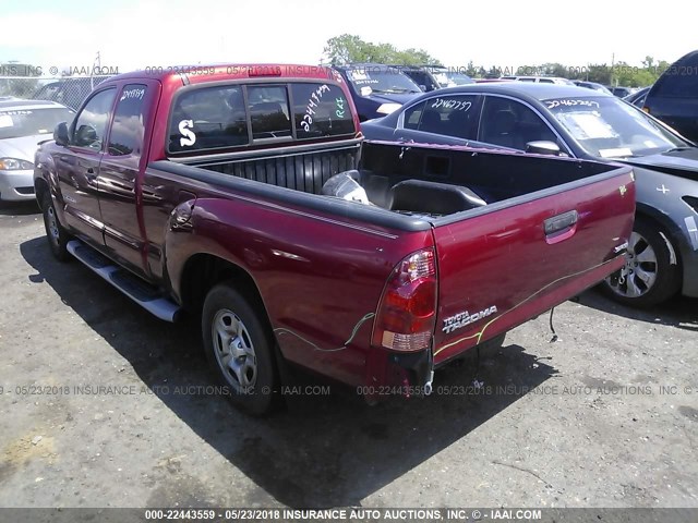 5TETX22N86Z206446 - 2006 TOYOTA TACOMA ACCESS CAB RED photo 3