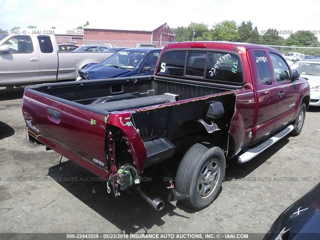 5TETX22N86Z206446 - 2006 TOYOTA TACOMA ACCESS CAB Қызыл фото 4