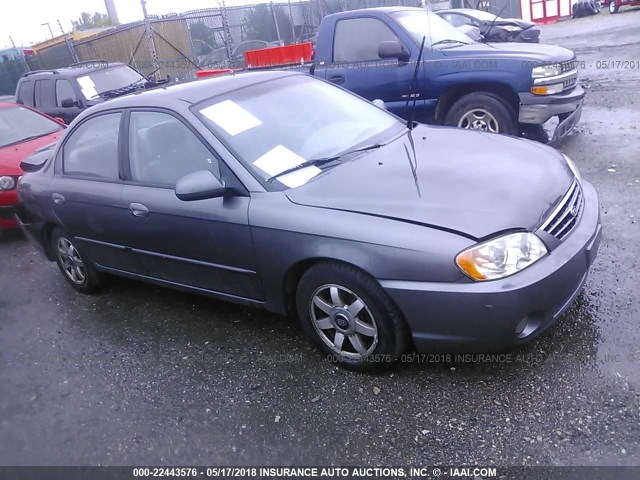 KNAFB121425115252 - 2002 KIA SPECTRA LS GRAY photo 1