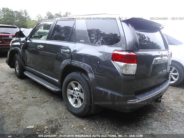 JTEBU5JRXC5079333 - 2012 TOYOTA 4RUNNER SR5/LIMITED/TRAIL GRAY photo 3