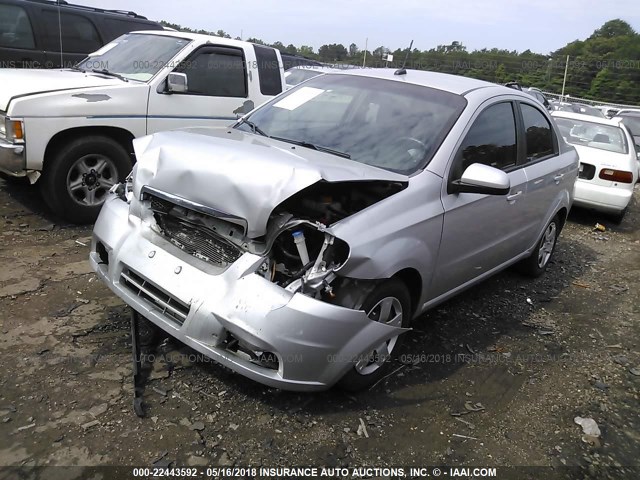 KL1TD5DE5AB132897 - 2010 CHEVROLET AVEO LS/LT 银色 照片 2