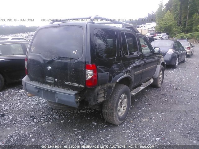 5N1ED28T6YC574399 - 2000 NISSAN XTERRA XE/SE BLACK photo 4