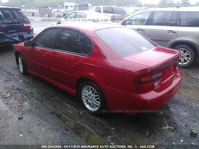 4S3BE6450Y7209860 - 2000 SUBARU LEGACY GT RED photo 3