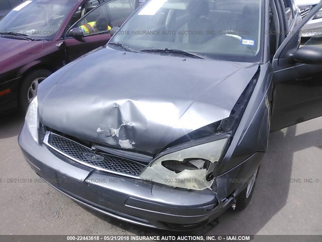 1FAFP34N67W347018 - 2007 FORD FOCUS ZX4/S/SE/SES GRAY photo 6