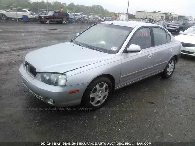 KMHDN45D52U290443 - 2002 HYUNDAI ELANTRA GLS/GT SILVER photo 2