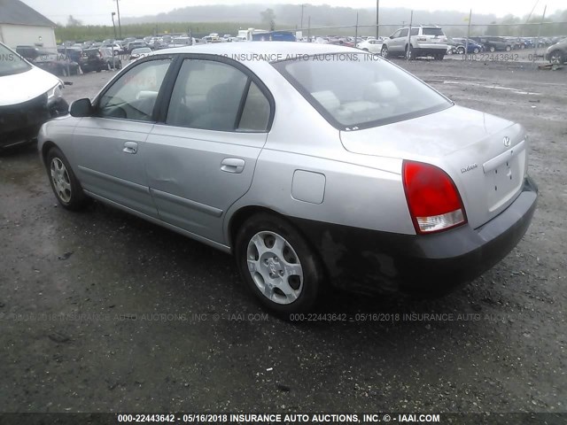 KMHDN45D52U290443 - 2002 HYUNDAI ELANTRA GLS/GT SILVER photo 3