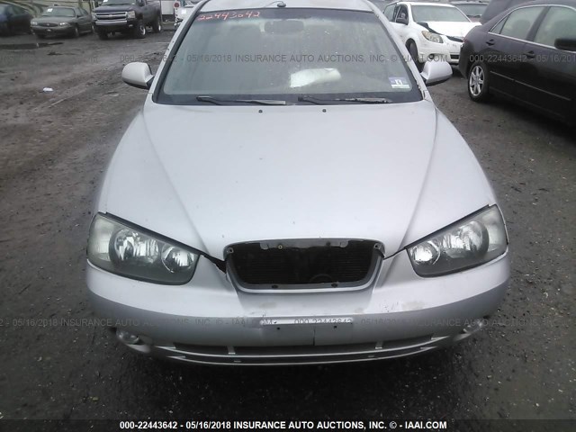 KMHDN45D52U290443 - 2002 HYUNDAI ELANTRA GLS/GT SILVER photo 6