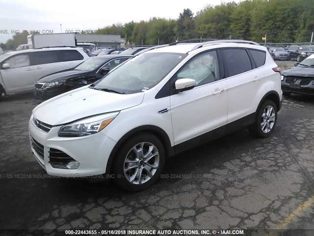 1FMCU9J95EUA73203 - 2014 FORD ESCAPE TITANIUM WHITE photo 2