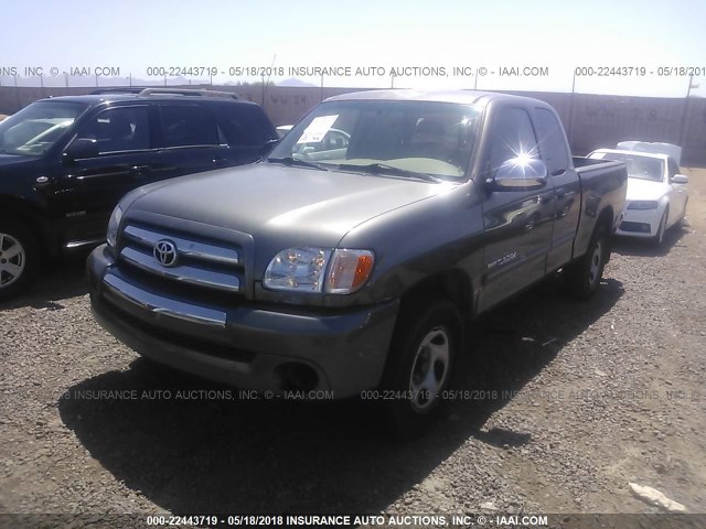 5TBRN34113S389075 - 2003 TOYOTA TUNDRA ACCESS CAB SR5 GRAY photo 2