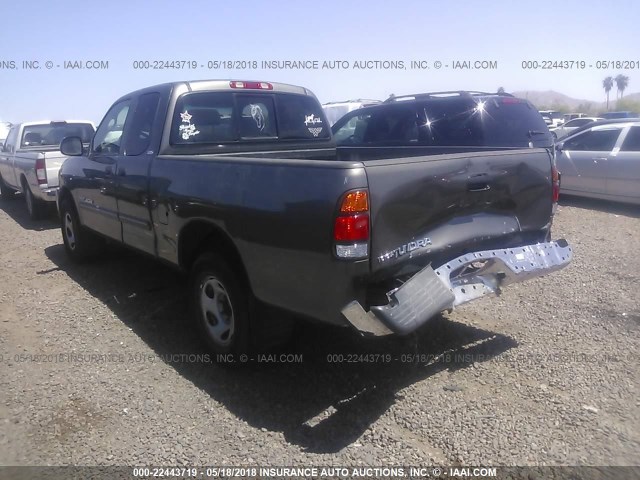 5TBRN34113S389075 - 2003 TOYOTA TUNDRA ACCESS CAB SR5 GRAY photo 3