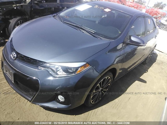 5YFBURHE8GP429744 - 2016 TOYOTA COROLLA L/LE/LE PLS/PRM/S/S PLS GRAY photo 2