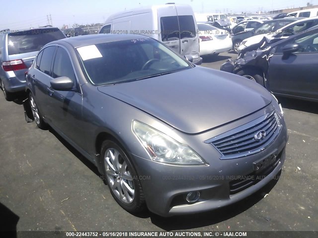 JN1CV6AP4BM506586 - 2011 INFINITI G37 SPORT GRAY photo 1