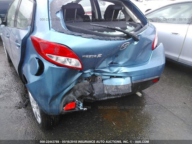 JM1DE1HZ5B0115921 - 2011 MAZDA MAZDA2 BLUE photo 6