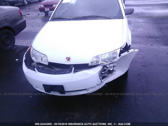 1G8AW15F77Z175299 - 2007 SATURN ION LEVEL 3 WHITE photo 6