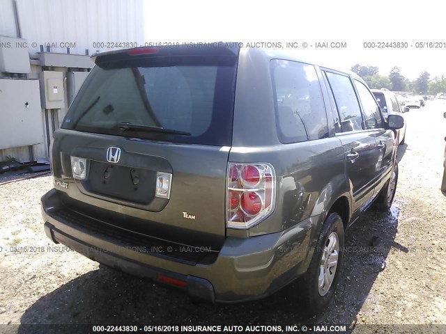 5FNYF28126B045462 - 2006 HONDA PILOT LX GRAY photo 4