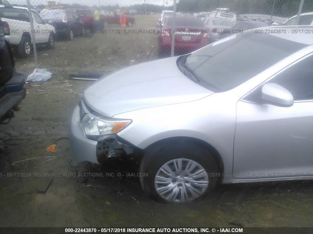 4T4BF1FK9DR280295 - 2013 TOYOTA CAMRY L/SE/LE/XLE SILVER photo 6