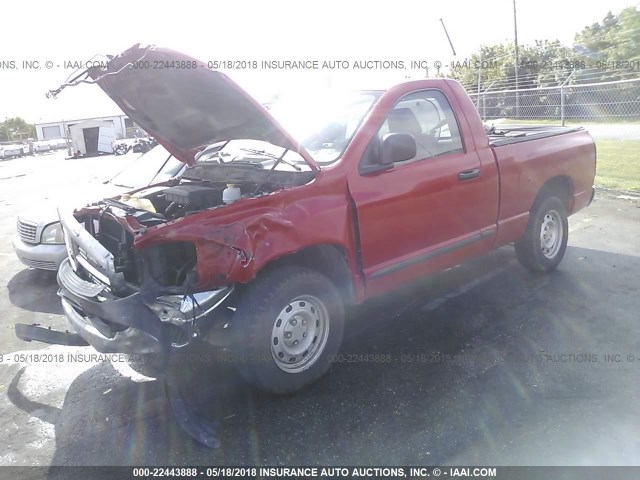 1D7HA16K26J148674 - 2006 DODGE RAM 1500 ST RED photo 2