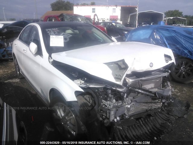 55SWF4KB5GU098340 - 2016 MERCEDES-BENZ C 300 4MATIC WHITE photo 1