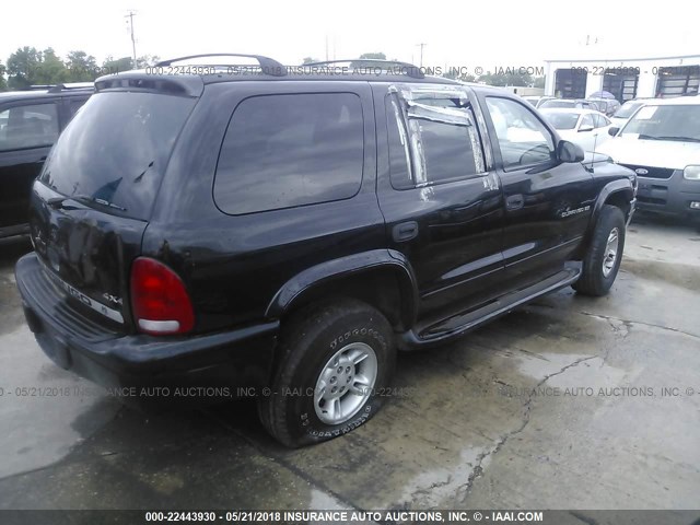 1B4HS28N5YF248355 - 2000 DODGE DURANGO BLACK photo 4