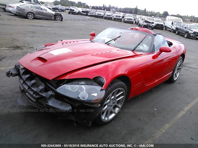 1B3JR65Z33V500182 - 2003 DODGE VIPER SRT-10 RED photo 2