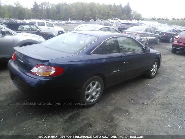 2T1CF28PX2C591715 - 2002 TOYOTA CAMRY SOLARA SE/SLE BLUE photo 4