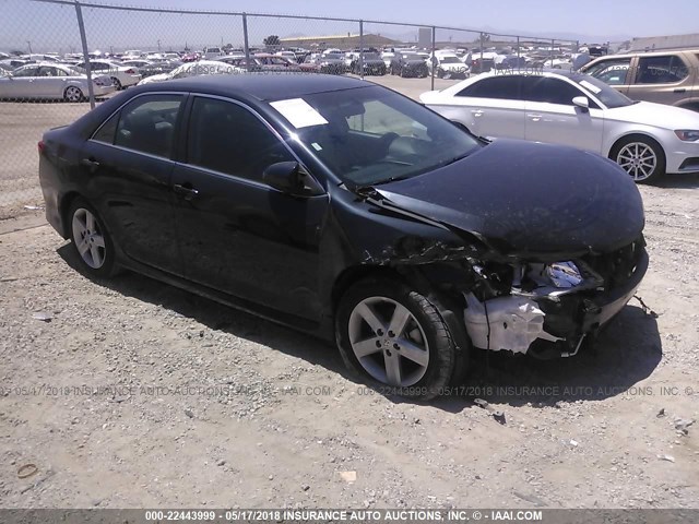 4T1BF1FK7CU072845 - 2012 TOYOTA CAMRY SE/LE/XLE BLACK photo 1